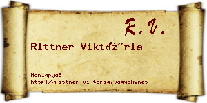 Rittner Viktória névjegykártya